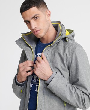 Superdry Tech Hood Pop Cipzár SD-Windcheater Férfi Kabát Szürke | RHSMN6194